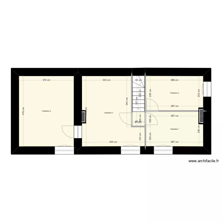 Plan Etage Thoraval - cot&eacute;. Plan de 