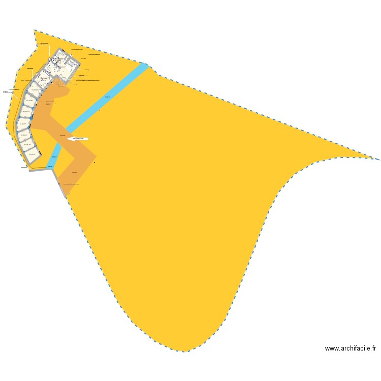 Ecuries3. Plan de 14 pièces et 318 m2