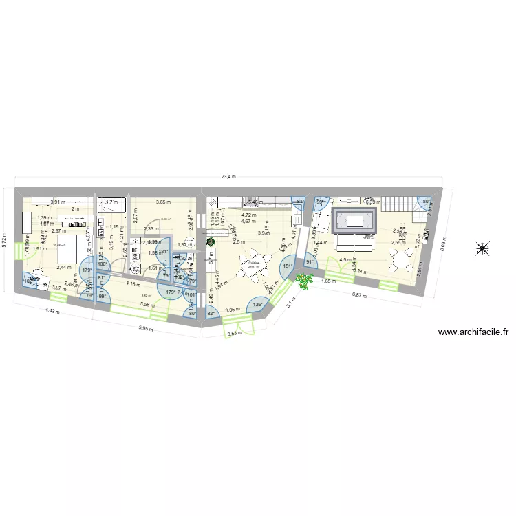 Version2026 am&eacute;nagements. Plan de 11  et 158 m²