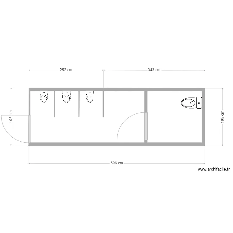 toilette 2026. Plan de 1 et 10 m² toilette 2026. Plan de 1 et 10 m²