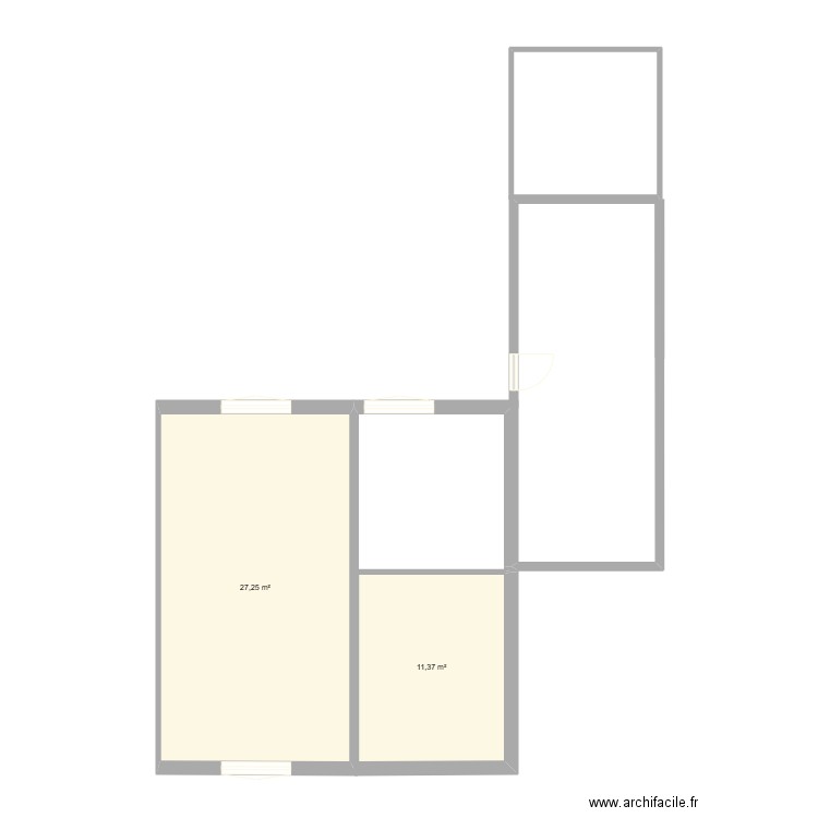longuenesse. Plan de 2 pièces et 39 m2