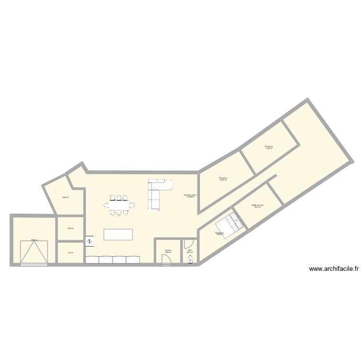 maison plain pieds. Plan de 0 pièce et 0 m2