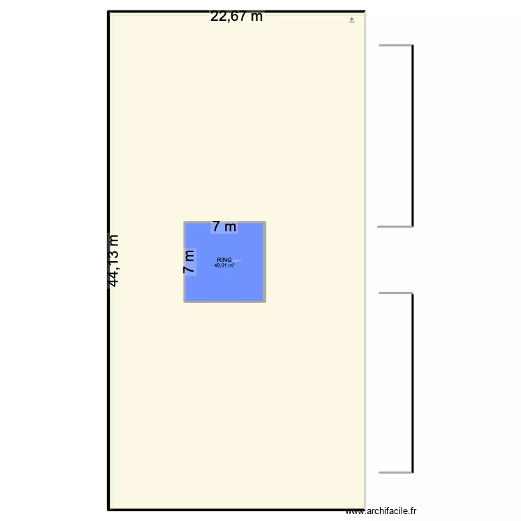 Gymnase. Plan de 2 Pièces et 1049 m² Gymnase. Plan de 2 Pièces et 1049 m²