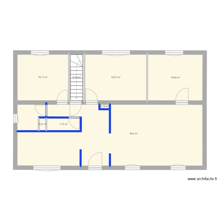 POILLY45. Plan de 8 pièces et 93 m2