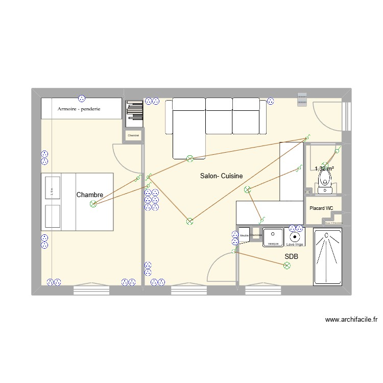 Appart &Eacute;lodie. Plan de 0 pièce et 0 m2