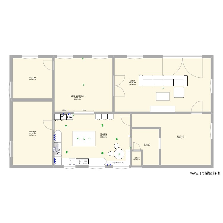 maison rose :). Plan de 27 pièces et 475 m2