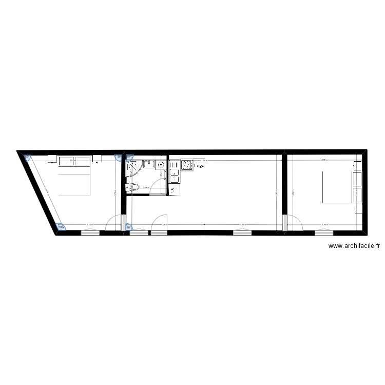 APPARTEMENT 3 // 65M2 // avril2024. Plan de 4 pièces et 64 m2