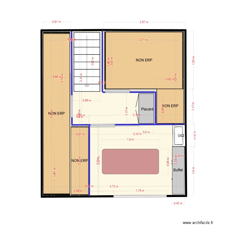 Camille Etage. Plan de 1 pièce et 25 m2