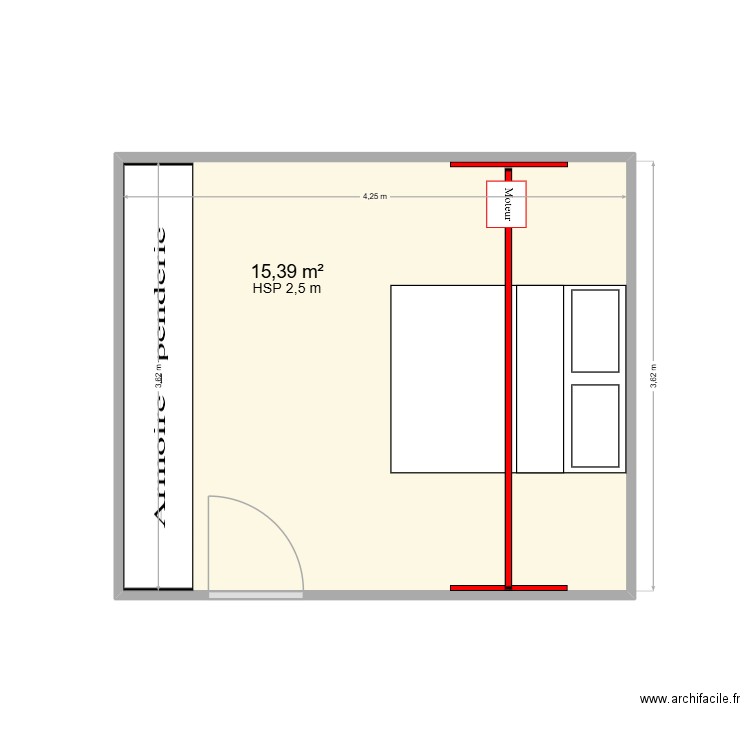 BIROT 33. Plan de 1 pièce et 15 m2