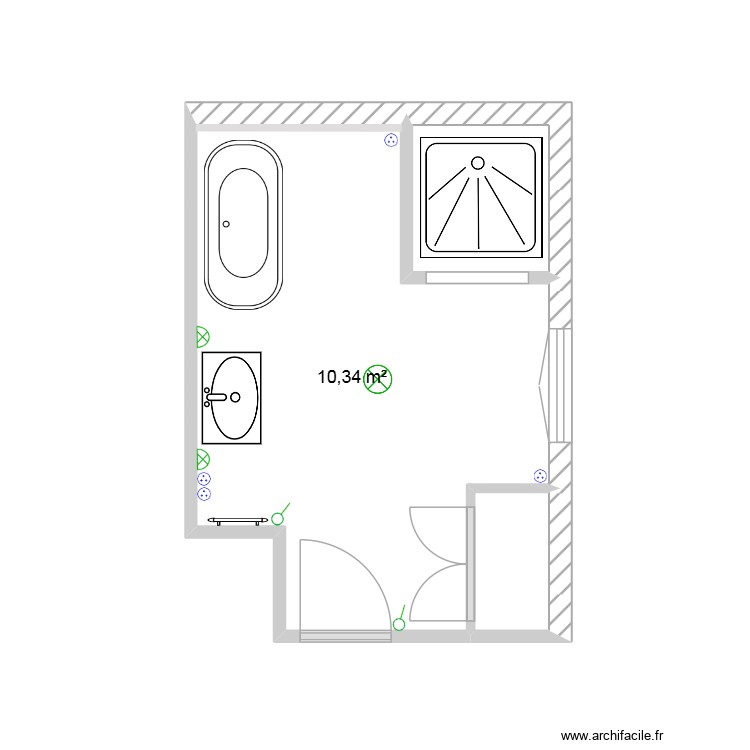 Salle de bain 1. Plan de 0 pièce et 0 m2