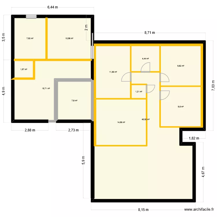 MAISON 2. Plan de 11  et 178 m²