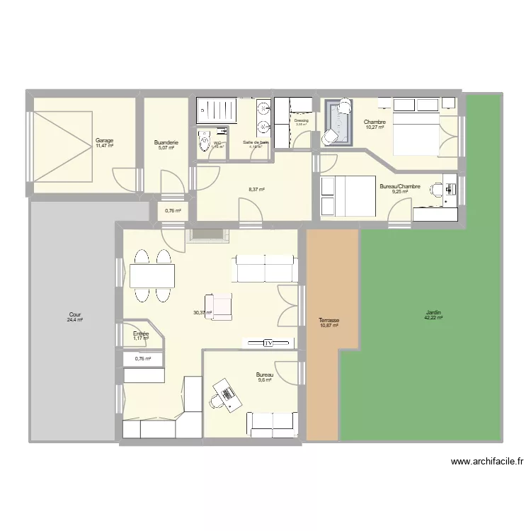 Bron - Maison compl&egrave;te 2. Plan de 16  et 172 m²