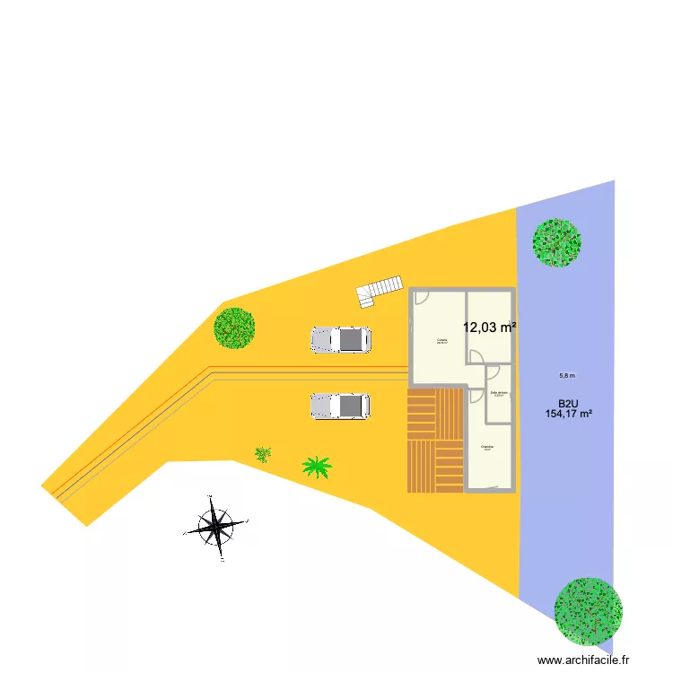 D&eacute;pot n&deg;1. Plan de 4  et 51 m²