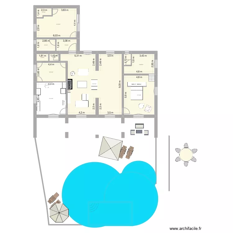 Les Arcs. Plan de 12 et 188 m² Les Arcs. Plan de 12 et 188 m²