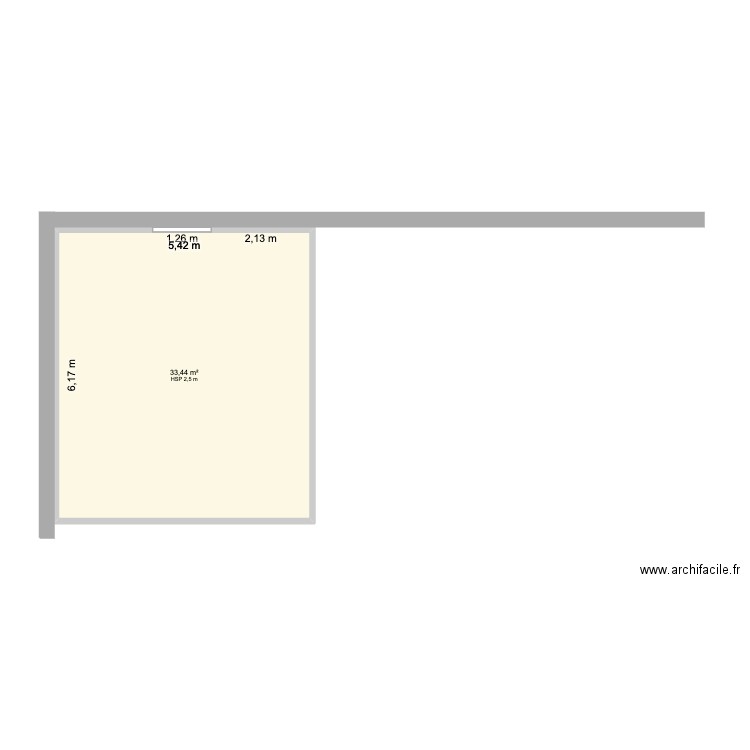Arthur 2. Plan de 1 pièce et 33 m2