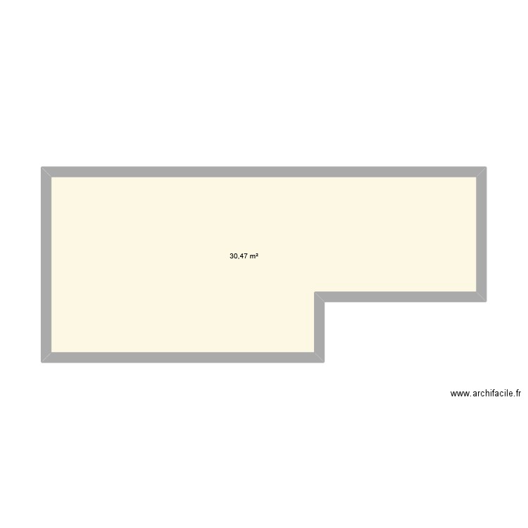 Salle simone. Plan de 1 pièce et 30 m2