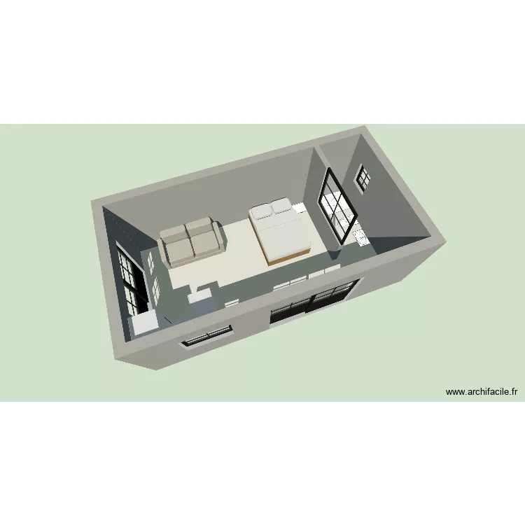 Dépendance V2. Plan de 1 et 24 m² Dépendance V2. Plan de 1 et 24 m²