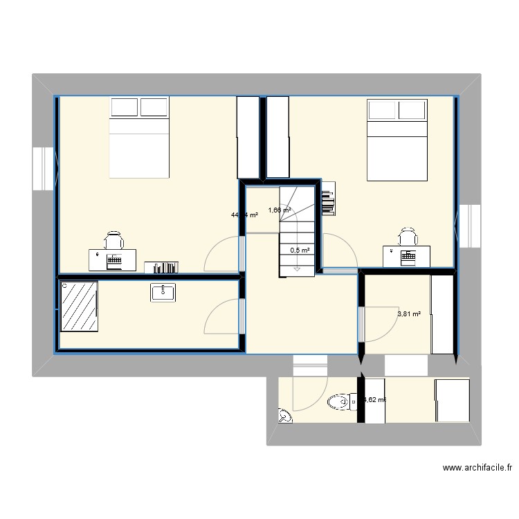 petite maison Niveau 2-2. Plan de 0 pièce et 0 m2
