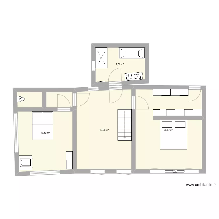 Plan maison HAUT. Plan de 