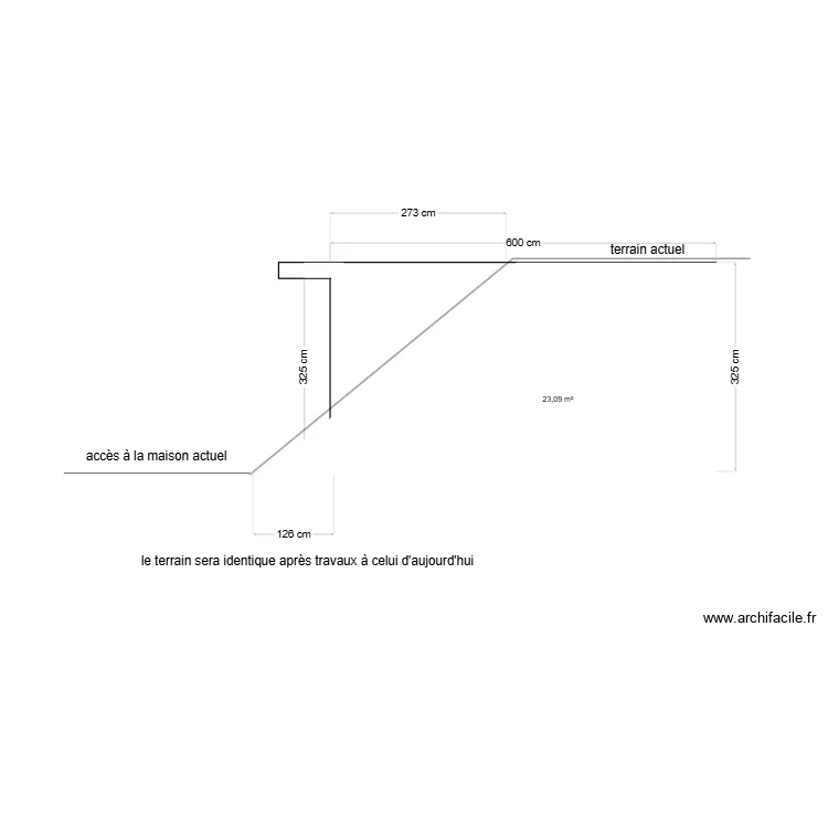 face nord-est. Plan de 