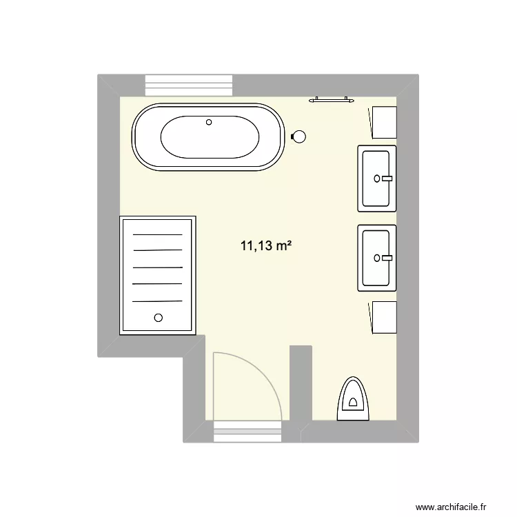 Salle de bain maison 2. Plan de 