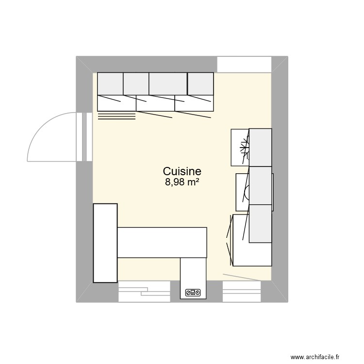 buanderie1. Plan de 1 pièce et 9 m2