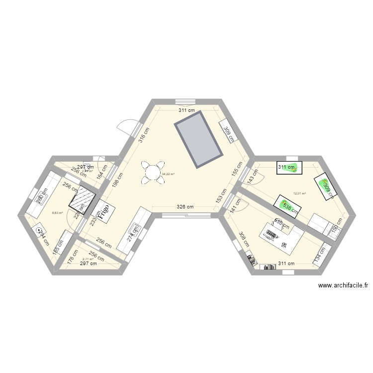 Flexagone 3. Plan de 0 pièce et 0 m2