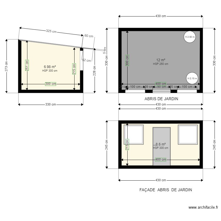 ABRI DE JARDIN. Plan de 0 pièce et 0 m2