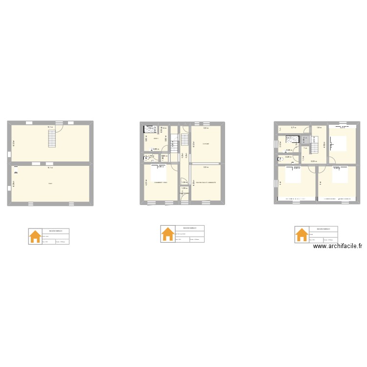 MAISON HAMBACH2 LALOU origine. Plan de 18 pièces et 223 m2