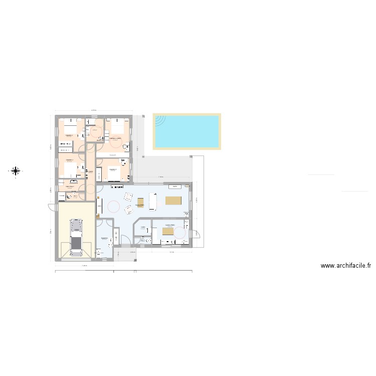 Gorisse PP9 ter. Plan de 14 pièces et 204 m2