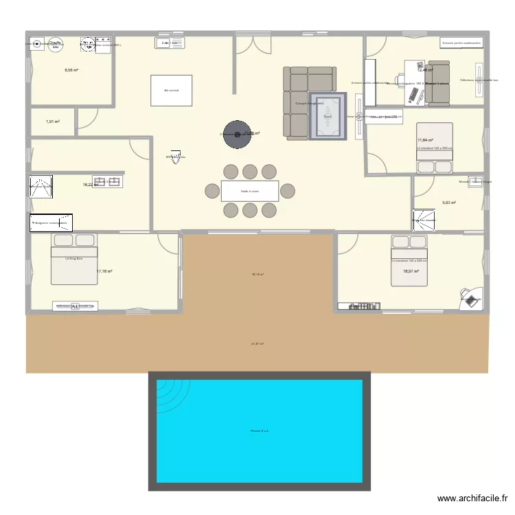 maison u 1.3. Plan de 9 Pièces et 164 m² maison u 1.3. Plan de 9 Pièces et 164 m²