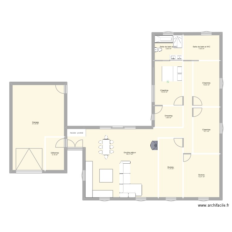 mathilde et flo 3. Plan de 11 pièces et 163 m2