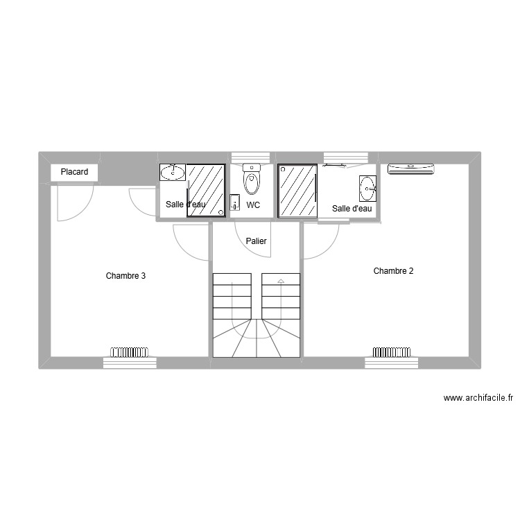 Pujolas 1. Plan de 8 pièces et 39 m2