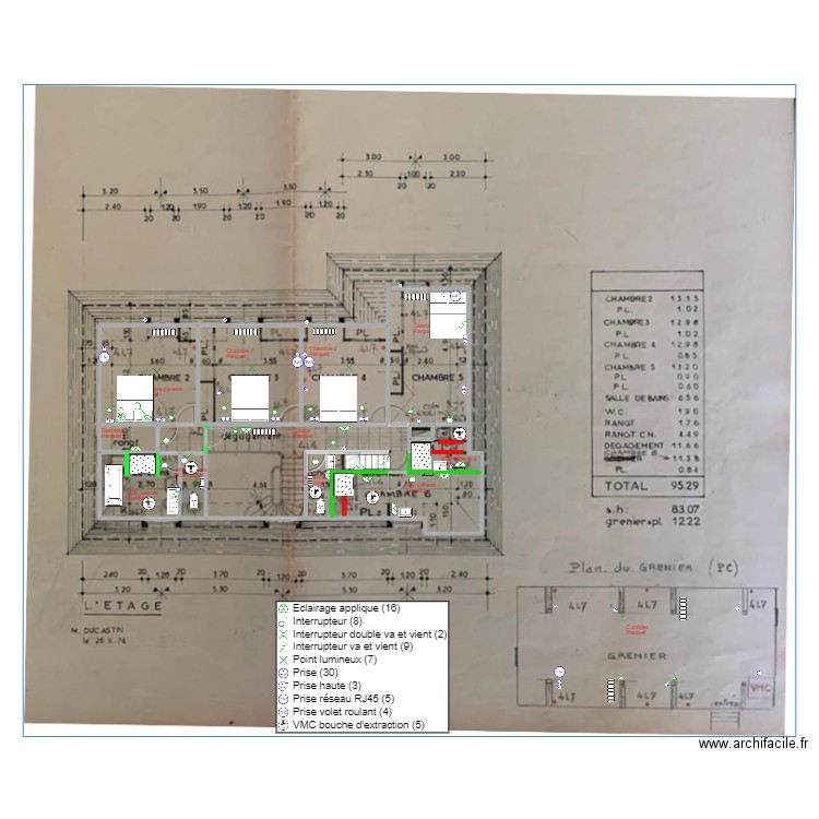 La Coulée R1 Projet. Plan de 11 pièces et 133 m2