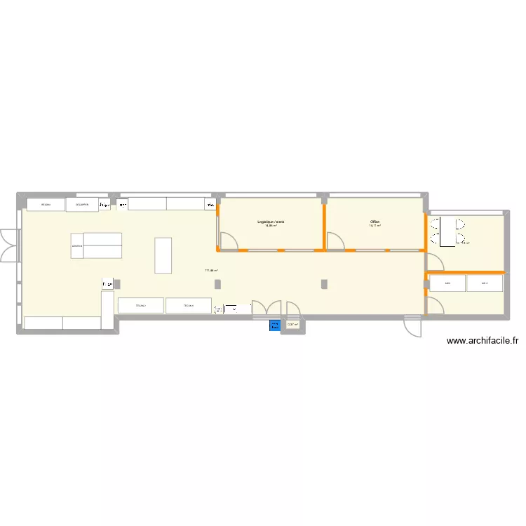 Technopark Amenagement. Plan de 5 pièces et 153 m²