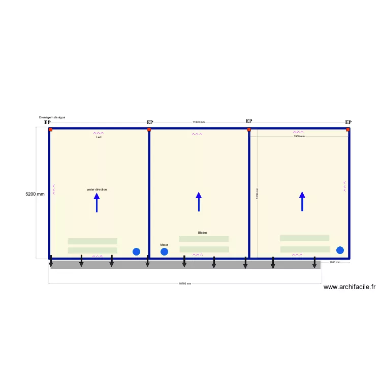 Gary loan. Plan de 3  et 60 m²
