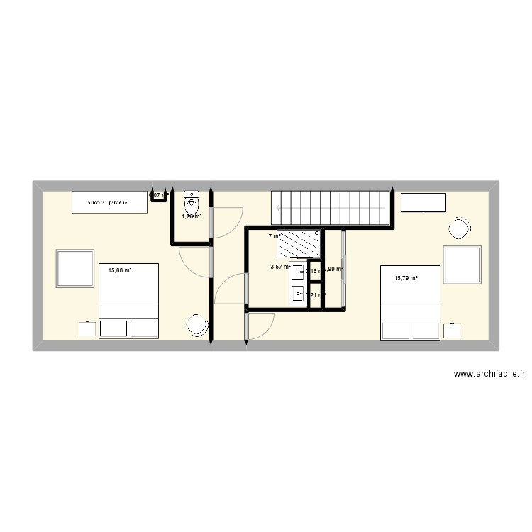 Neo origine. Plan de 17 pièces et 91 m2