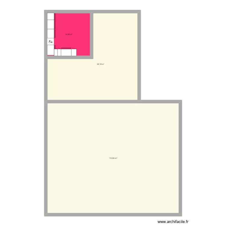 plan 1.2. Plan de 5  et 340 m²