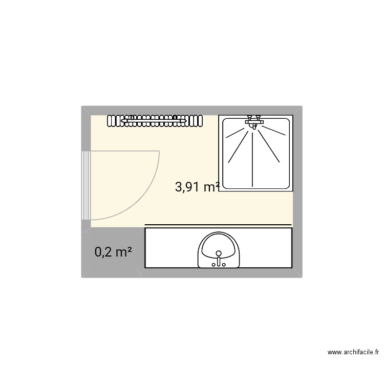 Vad marzio 2. Plan de 2 pièces et 4 m2