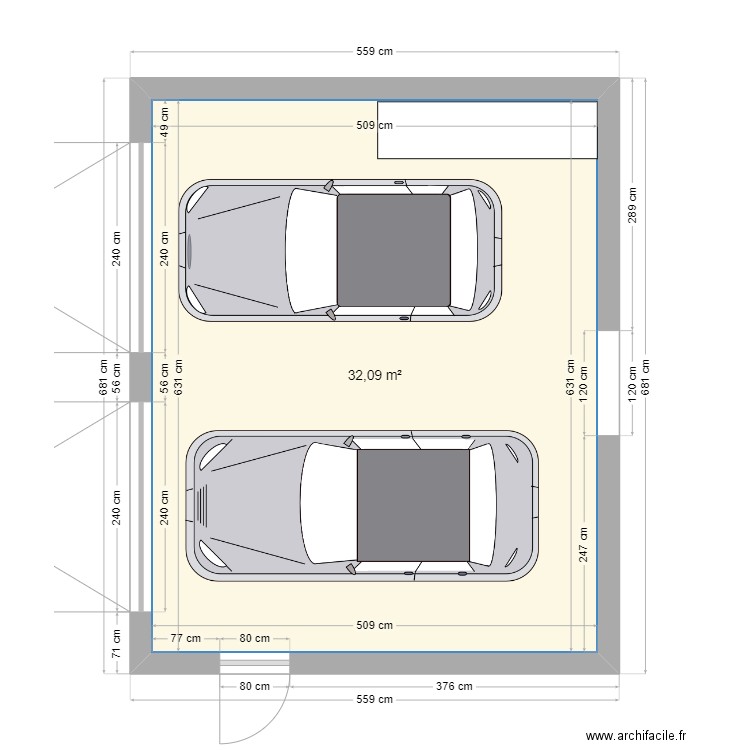 garage 2 voitures hartza. Plan de 0 pièce et 0 m2