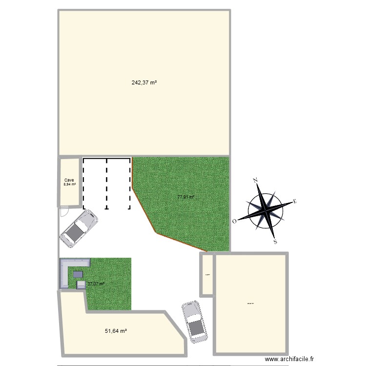 villebon sur yvette. Plan de 5 pièces et 375 m2