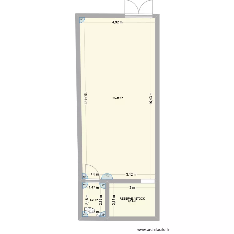 mirepoix nu. Plan de 3  et 60 m²