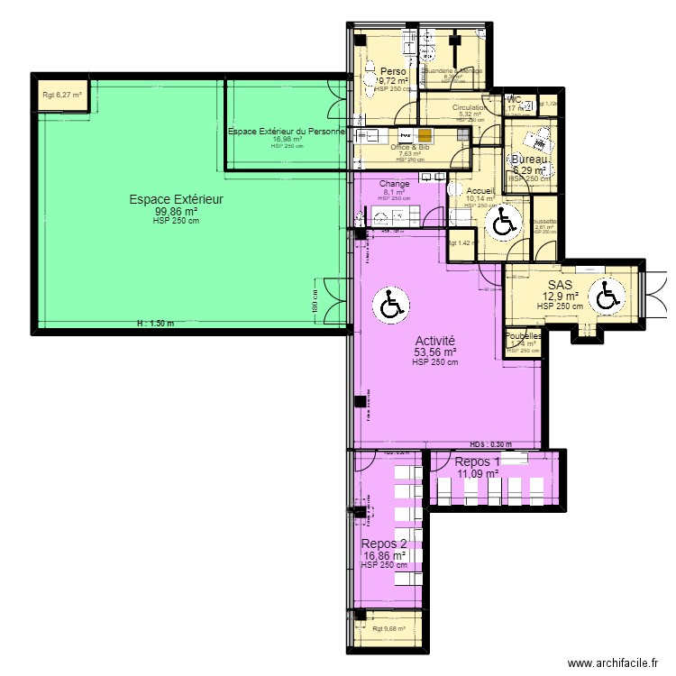 92R9D projet rectif Plan PMI jordan final. Plan de 20 pièces et 279 m2