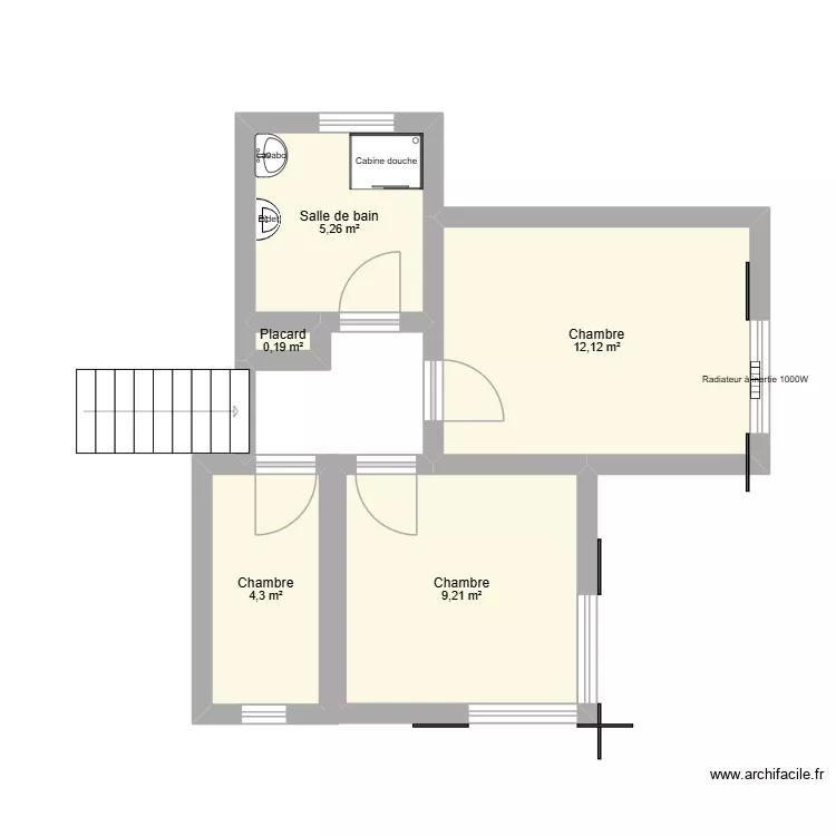 SAINT BREVIN 1er étage. Plan de 5 et 31 m² SAINT BREVIN 1er étage. Plan de 5 et 31 m²