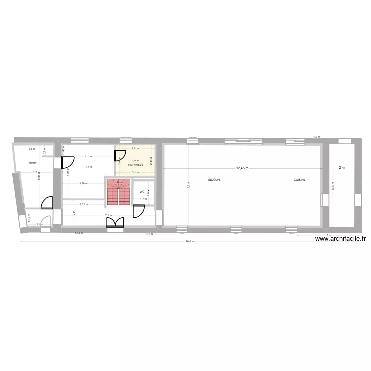 cotation des pi&egrave;ces. Plan de 