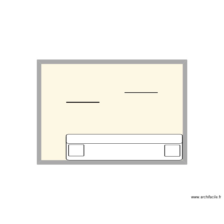 etagere canapé. Plan de 1 pièce et 9 m2
