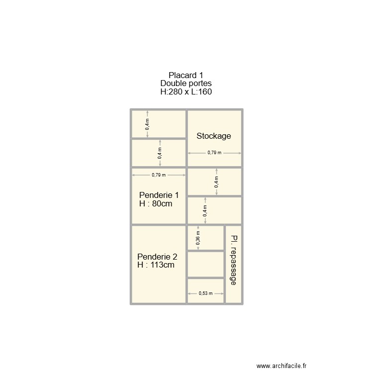 Auber - Placard 1. Plan de 11 pièces et 4 m2