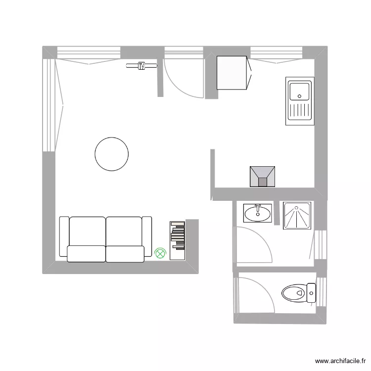 S&eacute;jour Cuisine. Plan de 