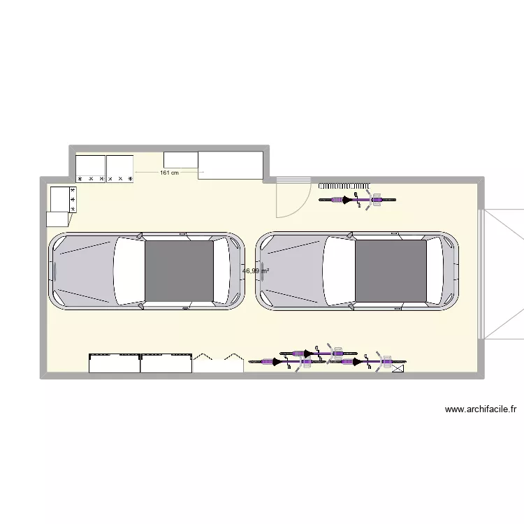 Am&eacute;nagement Garage. Plan de 