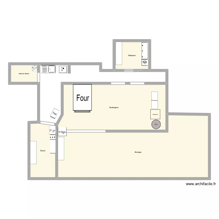 au pain de mon grand p&egrave;re 1. Plan de 5 pièces et 163 m²